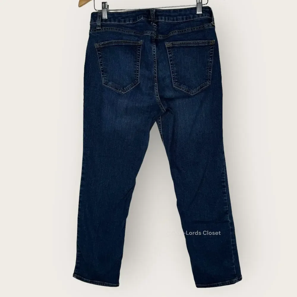 Daily Ritual Girlfriend Jeans Size 29 Medium Wash Mid Rise Slim Fit